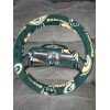 Custom GREEN BAY PACKERS FLEECE STEERING WHEEL & REAR VIEW