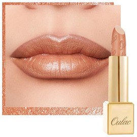 OULAC Lippenstift Metallic Glanz Finish, Champagner Langanhaltender Glitzer Lippenstifte, Feuchtigkeit und Glanz f√ºr die Lippen, Intensive Farbe Feine Textur, Vegan, 4.3g (GM10) Chicness