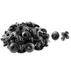 uxcell 50 Pcs 20mm x 9mm Black Plastic Rivet Engine