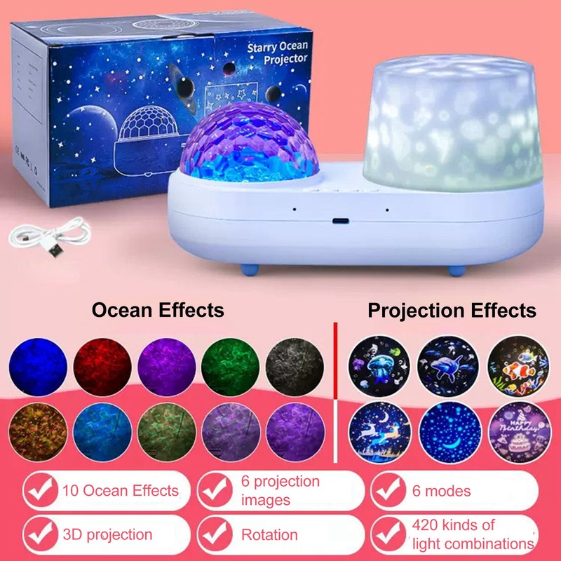 Romantic Light Projector Ocean Projector Water Effect Plug In Night