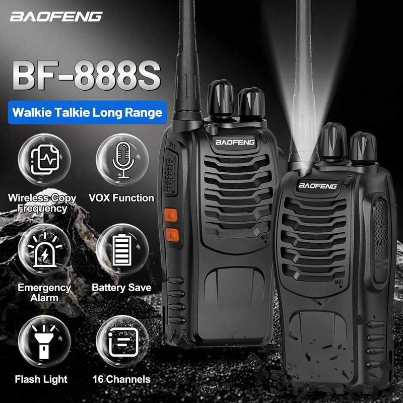 BAOFENG Walkie Talkies Long Range for Adults，radios Rechargeable walkie talkies