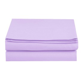 Elegant Comfort Premium Hotel Quality 1-Piece Flat Sheet, Luxury and Softest 1500 Premium Hotel Quality Microfiber Bedding Flat Sheet, Wrinkle-Free, Stain-Resistant, Twin/Twin XL, Lilac