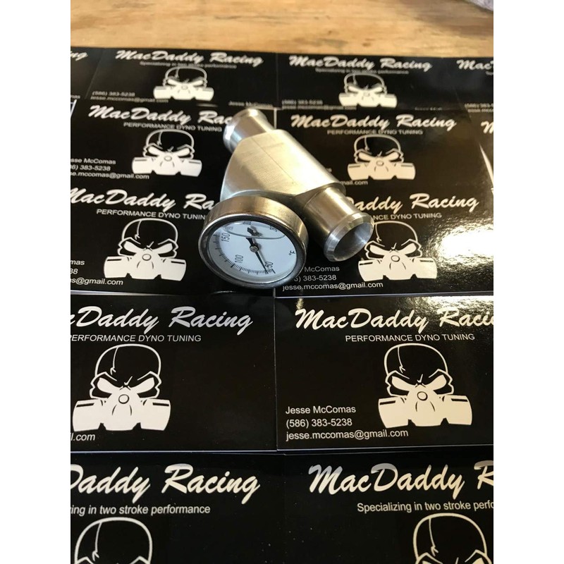 MacDaddy Racing TRX250r Coolant Temperature Gauge (Black)