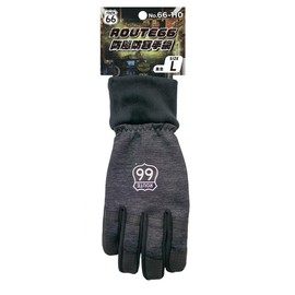 66-110 Route 66 Windproof Thermal Gloves Gray Anti-Slip M