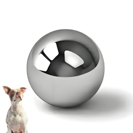 SUS304 Stainless Steel Dog Food Slow Feeder Ball - Slows Fast Eating, Prevents Choking, Bloating & Obesity - Fun, Healthy Feeding for All Dogs - Durable, Non-Toxic & High Adaptability (Medium 3Inch)