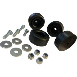 Sellerocity 4-Pack Extreme Heavy Duty Rubber Foot Pads Anti Vibration Isolators 1 X 2.5 Inch for Use On Pressure Washers, Generators, Compressors, Construction Equipment, General Use