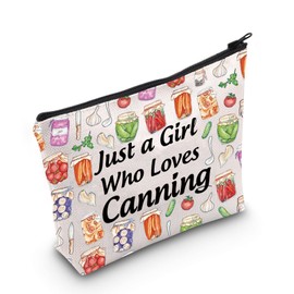 Canning Season Gift Just a Girl Who Loves Canning Cosmetic Bag Canning Lover Gift (Loves Canning Bag)
