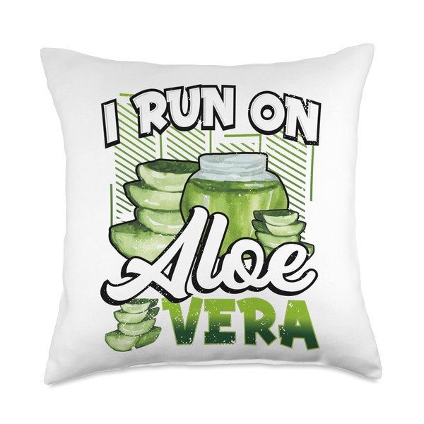 I Run On Aloe Vera, Aloe Vera Throw Pillow