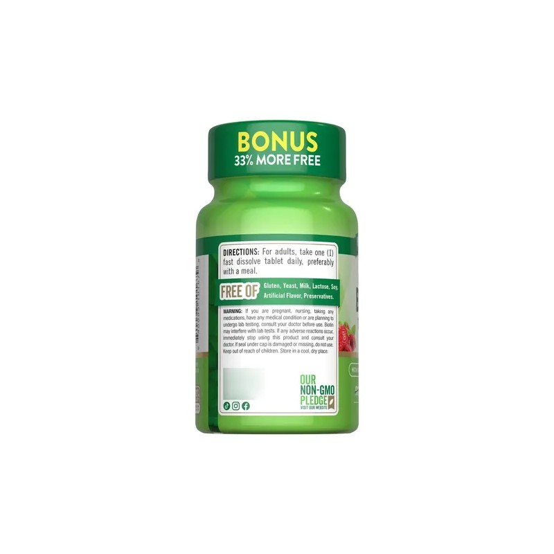 Natures Truth Biotina 10000mcg 120 Tabletas Veganas