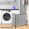 Jhua 3 Pack Large Laundry Sorter with 6 Handles, 600D