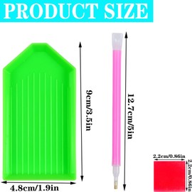 QYING 39PCS 5D Diamond Art Painting Tools and Accessories Kits,with 12 Plastic Diamond Art Painting Trays,22pcs Glue Clay,5 Diamond Art Painting pens,Diamond Art Painting DIY Accessories
