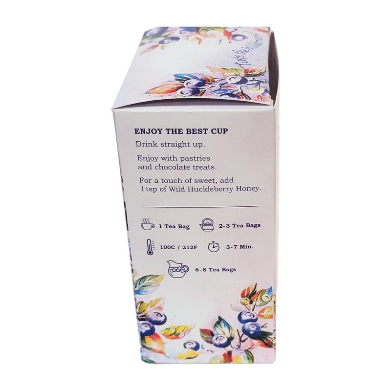 Wild Huckleberry Tea Bags From Montana (3 Pack - 60
