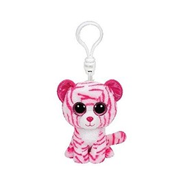 Carl etto Ty 36638 Asia Clip Beanie Boo's, Tiger Glitter Eye Glub Sliding's 8.5 cm White/Pink