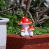 SHAODIE Outdoor Mushroom Sculpture Decorative Garden Mushroom Ornament, Red and