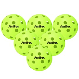 Foni Fox Pickleball Balls, 3/6 Pack 40 Holes, High Visibility & Bounce, Durable for All Skill Levels (3)