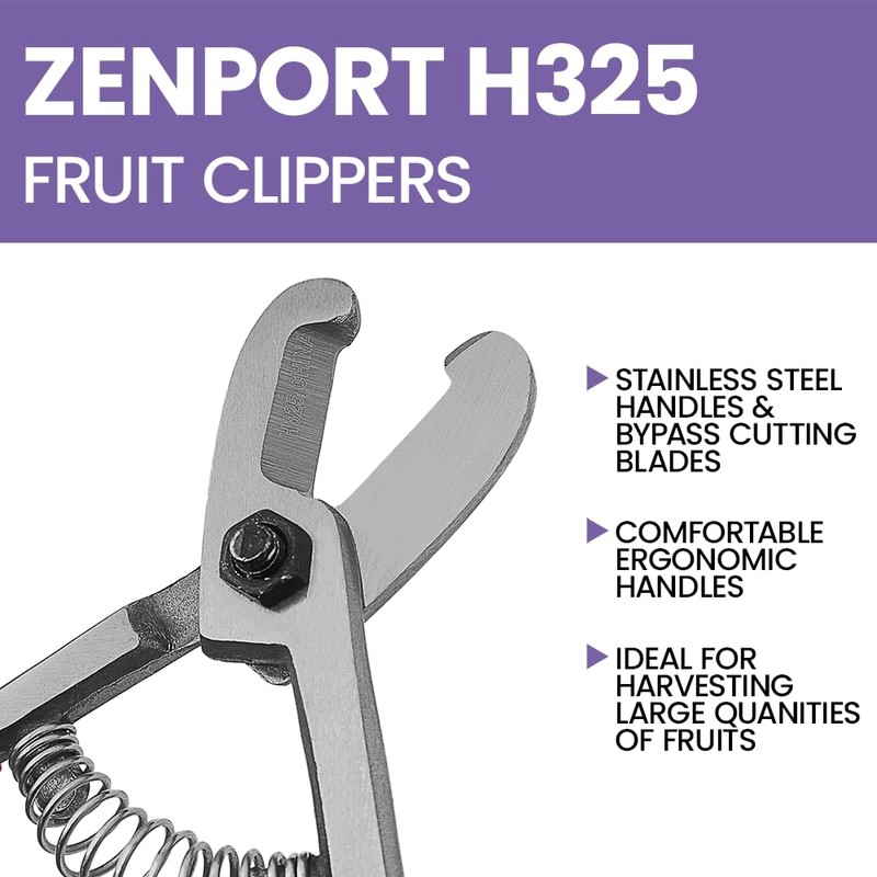 Zenport H325 Fruit Shears/Avocado Clippers, Forged Stainless Steel, 5.25-Inch Long