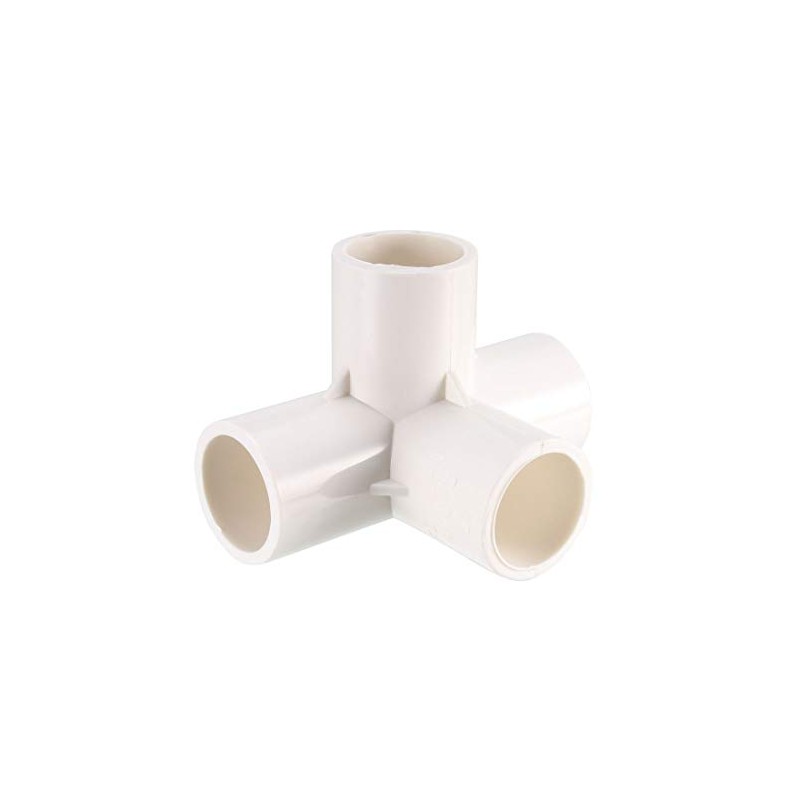 sourcing map 4 Way Elbow PVC Pipe Fitting Furniture Grade