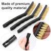 6 Pieces Brass Wire Brush Set Scratch Brush Set for