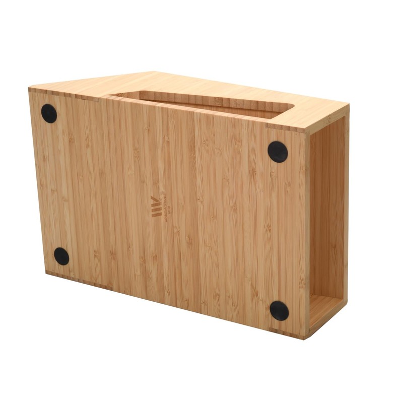 MobileVision Bamboo Laundry Detergent Holder with Drip Tray & Cup