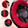 SEG Direct Furry Car Steering Wheel Cover with Fluffy Gear
