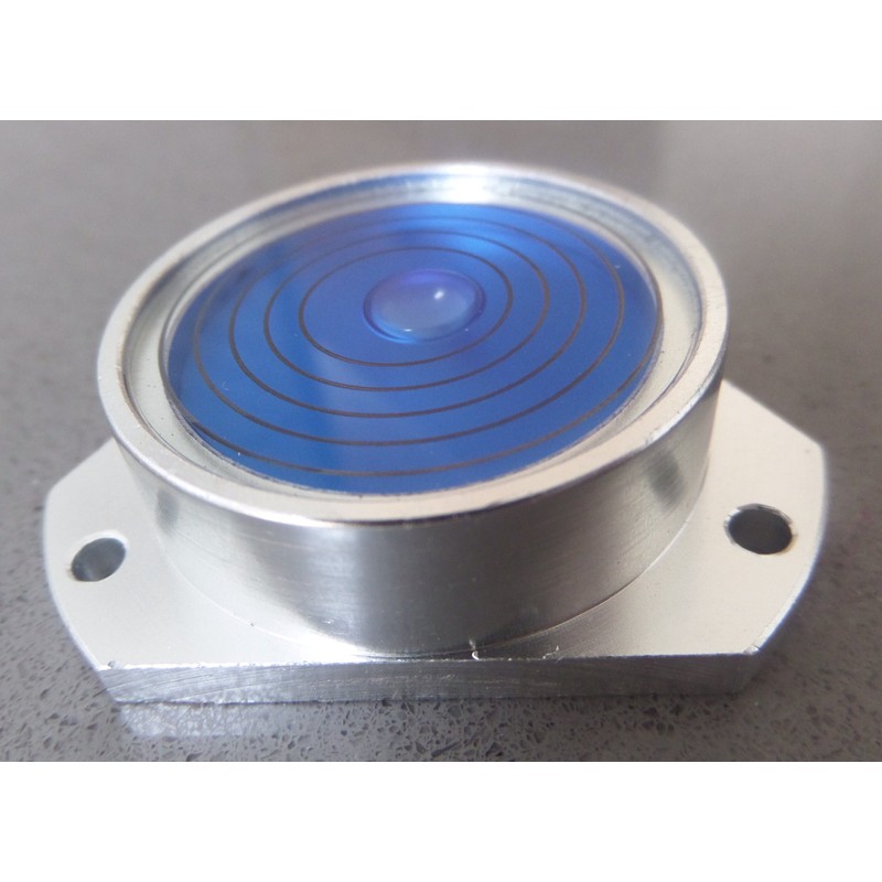 Medium Metal Mounting Bulls Eye Spirit Bubble Plumb Level (Blue