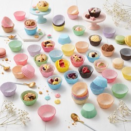 600 Pcs Mini Cupcake Liners for Baking 1Inch Colorful Cupcake Liners Paper Cupcakes Food Grade Small Muffin Liner Chocolate Dessert Wrapper Cups for Baking Cooking (12 Colors)