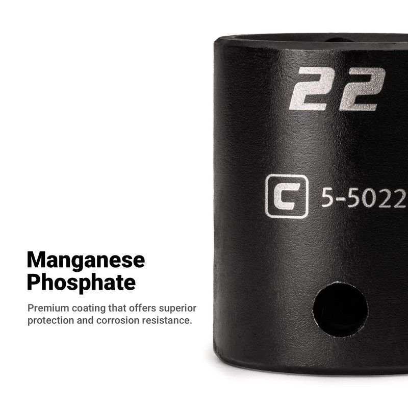 Capri Tools 13 mm Shallow Impact Socket, 1/2-Inch Drive, 6-Point,