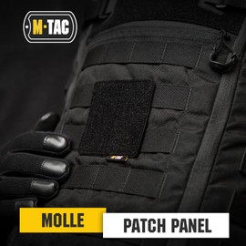 M-Tac Loop - Tablero de parches tácticos de moral, accesorio Molle, 3.1 x 3.2 (negro)