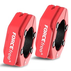 Forcefree+ Quick Release Barbell Collars - Slim Design, Non-Slip Secure, High-Strength Durable, Metal Linkage - Fits 2-Inch Olympic Bars