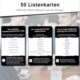 Listenwissen Wer kennt mehr I Teste Dein Allgemeinwissen in 50 Listen I für Erwachsene I Board Games I Card Games I Knowledge Games I Family Games (Vienna Edition)