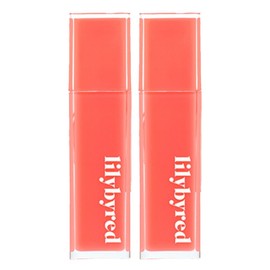 Lilybyred Cheeky Liar Coating Lip Tint, 04 Pretending to be a Shy Peach, 2 pieces / 릴리바이레드 앙큼 라이어 코팅 립틴트, 04수줍은복숭아인척, 2개