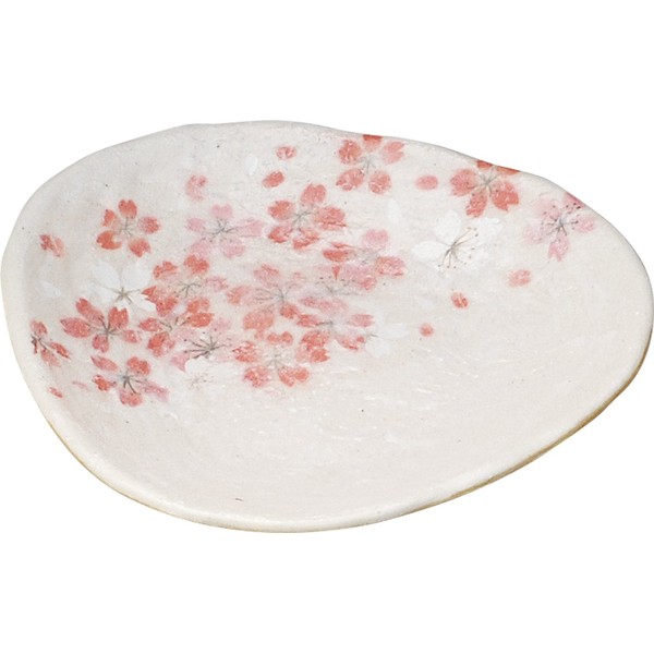 Soho Kiln 317-19-403 Heian Cherry Blossom Plate, Triangle, 5.5 x