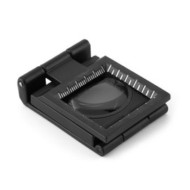 Illuminated Loupe, 10X Microscope Zinc Alloy Folding Magnifier Loupe with Scale for Textile Optical Foldable Magnifying Glass