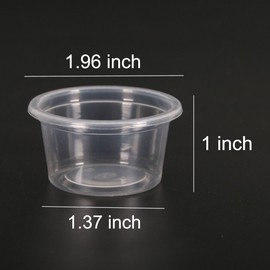 SLSON 100 Pack Gecko Food and Water Cups Gecko Ledge Cups Reptile Worm Bowl Mealworm Feed Feeder for Lizard Leopard Gecko Crested Gecko and Other Small Pets, 1 Oz