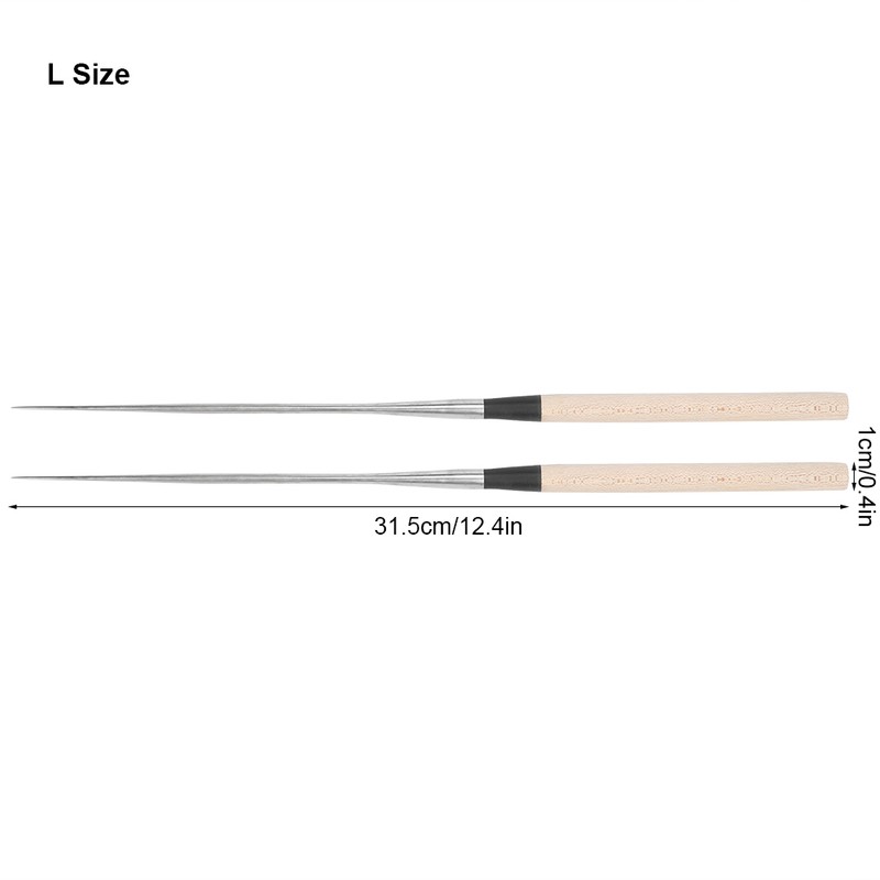 Stainless Steel Chopsticks Japanese Sushi Chopstick with Wood Handle Kitchen