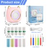 GuKKK Mini Printer, Mobile Photo Printer, Portable 7 Colours LED,