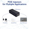 Gigabit PoE+ Injector Adapter - 30W 48V Power Over Ethernet