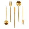 Matte Gold Silverware Set for 4, IBIILII JEFF 20 Pieces
