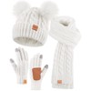 Winuesa Hat, Scarf & Glove Sets for Women, Beanie Hat