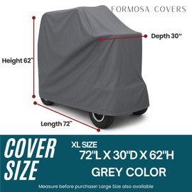Ultra Large Mobility Scooter Storage Cover - Heavy Duty 300 Denier - Keep Your Electric Powered Wheelchair Transport Clean and Dry While Storing at Home - XXL 72" L x 30" D x 62" H