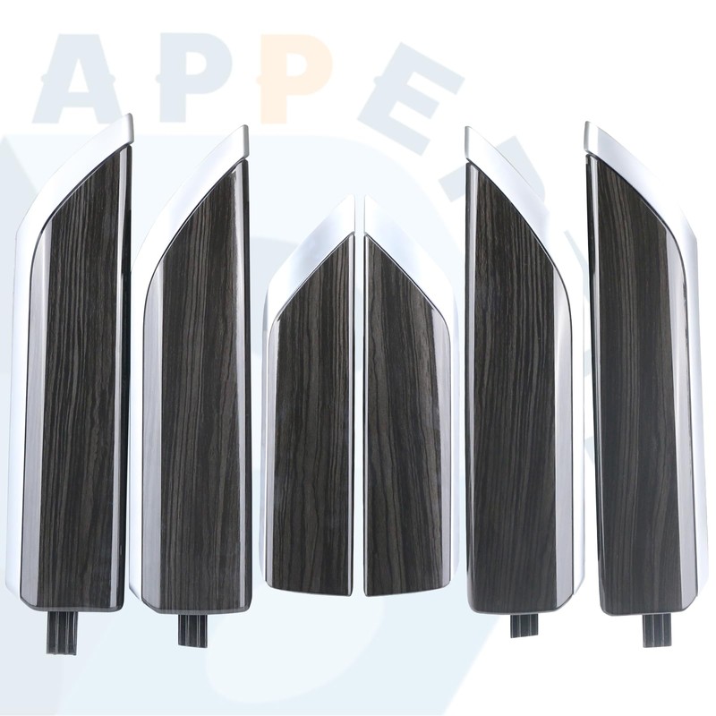 Door Trim Molding Kit Black Wood Grain 6pcs for Interior
