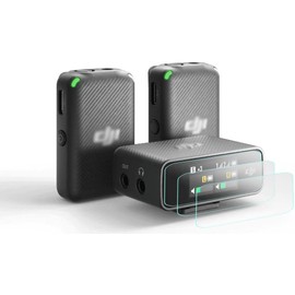 Glass Screen Protector Compatible for DJI MIC Wireless Microphone, WH1916 9H Tempered Glass Anti-Scrach Anti-Bubble Anti-Dust (3 Pack), Transparent