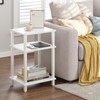 TUTOTAK Set of 2 End Table, Side Table, Nightstand, 3-Tier