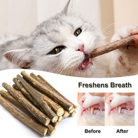 Catnip Sticks For Cats, Cat Dental Chew Sticks, Matatabi Cat Dental Care, Silvervine Cat Teeth Cleaning Dental Sticks, Cat Toys for Indoor Cats 30 pcs