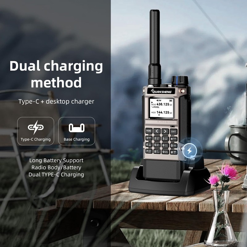UV-K1 Ham Radio Handheld, 2500mAh Battery, Multi-Band Walkie Talkie with