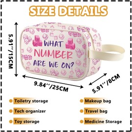 XYANFA Dice Game Makeup Bag Gift Party Gift Zipper Pouch Bag Dice Game Player Cosmetic Makeup Bag