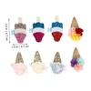 Baluue 8pcs Ice Cream Glitter Hair Clips for Girls Cute