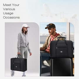 SPAHER Foldable Travel Bag Hand Luggage 45 x 36 x 20 Easyjet Cabin Bag Handbags Organiser Duffle Bag Foldable Travel Luggage Suitcase Bag Clothes Suitcase Lightweight Nylon Travel Bag,