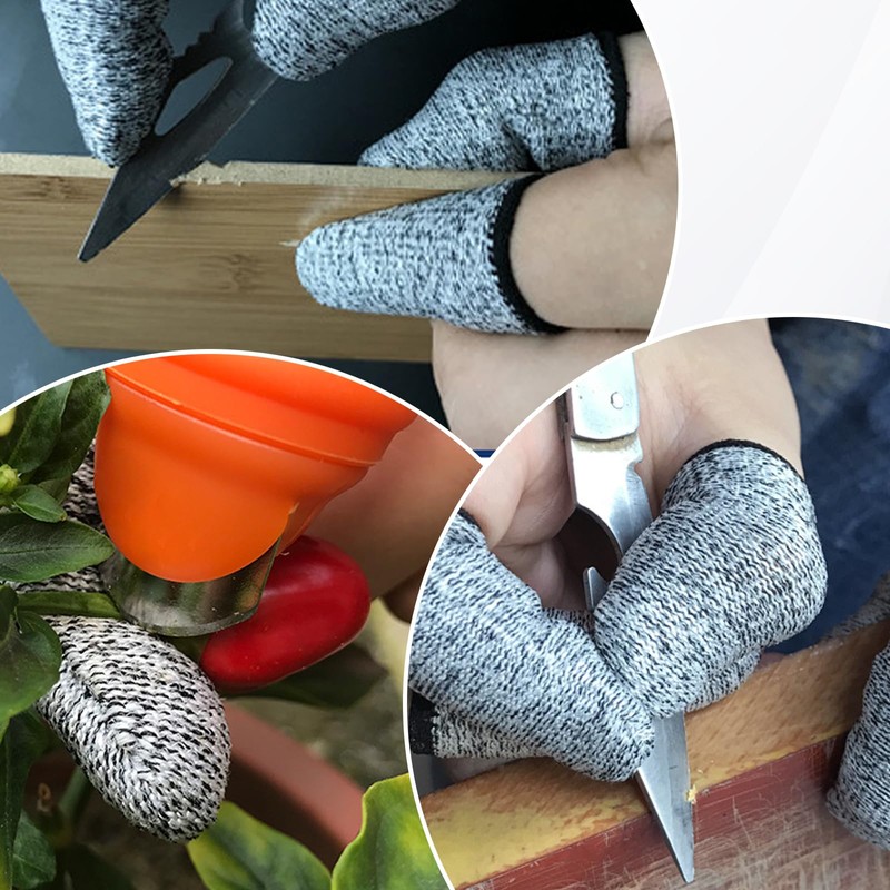 Pluvyze 50 Stück Fingerschutz Schneiden,Fingerkuppenschutz,Wiederverwendbare Daumenschutz,Hervorragende Atmungsaktivität,Geeignet für Garten,Küche