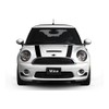 The Pixel Hut gs00065 Black with White Border Hood Stripes